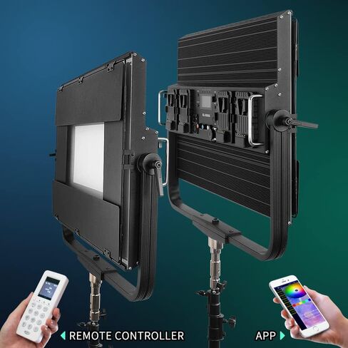 led Video Light,RGB LED Video Light Video Lighting Kit Bi-Color Photography Lighting, Studio Light, Continuous Film Light, Controller+APP, for Photography, YouTube Studio, Video Shooting in Saudi Arabia
