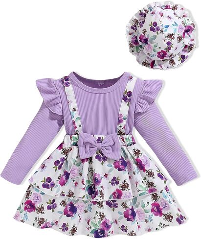 Baby Girl Dress Infant Dresses Summer Clothes Short Sleeve Overall Outfits Skirt Headband in Saudi Arabia