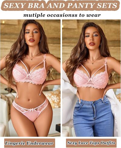 Avidlove Lingerie Sets For Women Sexy 2 Piece Bra And Panty Lace Underwear Sets Underwired Babydoll Outfits S-XXL in Saudi Arabia