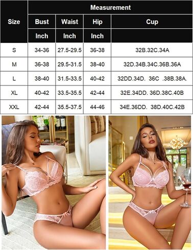 Avidlove Lingerie Sets For Women Sexy 2 Piece Bra And Panty Lace Underwear Sets Underwired Babydoll Outfits S-XXL in Saudi Arabia