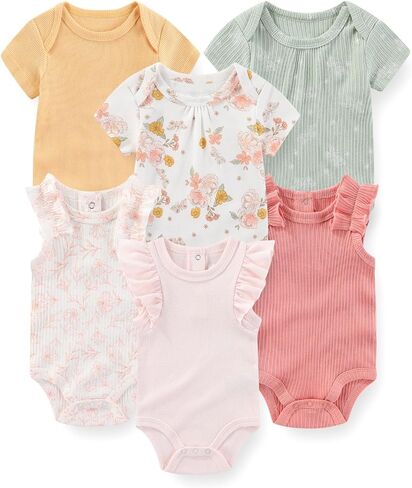 Fashion Baby Boy Girl Bodysuits 6-Pack Casual Cotton Soft Infants Outfit New born Clothes in Kuwait