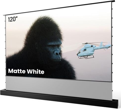 AWOL VISION 100" Motorized Rising Matte White Projector Screen for Long Short Ultra Short Throw Projector, Floor Stand Indoor Outdoor Theater Screen, 170°+ Viewable 4K/8K Ultra HD MW-F210 in Saudi Arabia