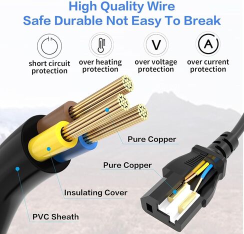 3 Prong TV Power Cord 6FT, Replacement Power Cable for Vizio VX32L/VW32L & LG 42LF11/42LG30 TVs, AC Power Cord 10A 125V (NEMA 5-15P to IEC320 C13) in Kuwait