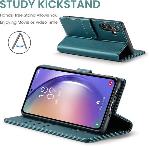 for Samsung Galaxy A35 5G Wallet Case with RFID Blocking Credit Card Holder, PU Leather Folio Flip Kickstand Protective Shockproof Cover Women Men for Samsung Galaxy A35 5G Phone case (Purple) in Saudi Arabia