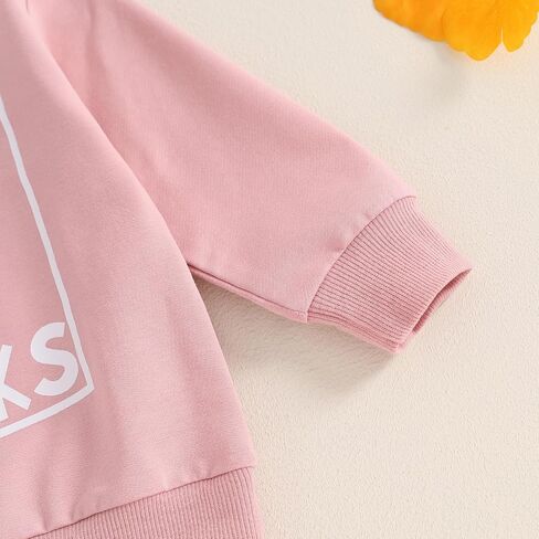 Sejardin Toddler Baby Girl Fall Clothes Infant Outfit Letter Print Long Sleeve Pullover Sweatshirts and Jogger Pants Set in Saudi Arabia