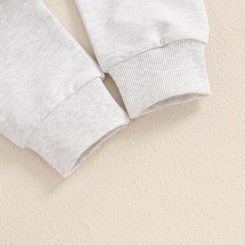 Toddler Baby Girl Fall Clothes Infant Outfit Letter Print Long Sleeve Pullover Sweatshirts and Jogger Pants Set in Kuwait