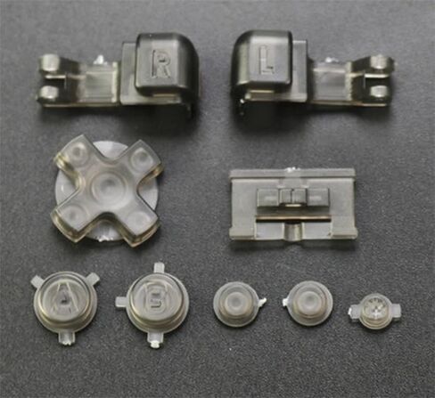 Full Set Buttons A B L R LR Button Power On Off Volume Button D-Pad Key for Game boy Advance SP for GBA SP Console (Clear Red) in Saudi Arabia