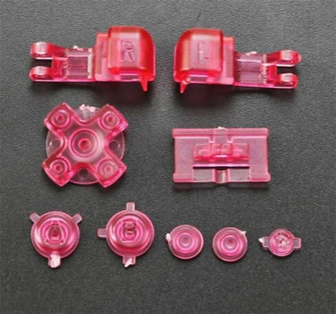 Full Set Buttons A B L R LR Button Power On Off Volume Button D-Pad Key for Game boy Advance SP for GBA SP Console (Clear Red) in Saudi Arabia