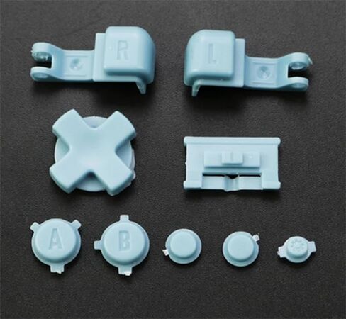 Full Set Buttons A B L R LR Button Power On Off Volume Button D-Pad Key for Game boy Advance SP for GBA SP Console (Clear Red) in Saudi Arabia