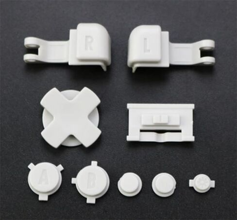 Full Set Buttons A B L R LR Button Power On Off Volume Button D-Pad Key for Game boy Advance SP for GBA SP Console (Clear Red) in Saudi Arabia