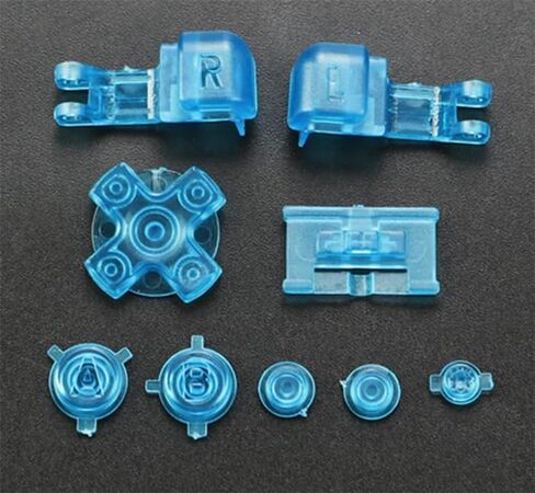 Full Set Buttons A B L R LR Button Power On Off Volume Button D-Pad Key for Game boy Advance SP for GBA SP Console (Clear Red) in Saudi Arabia