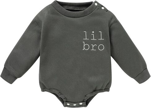 GRNSHTS Newborn Baby Boy Outfit Long Sleeve Oversized Romper Toddler Boy Coming Home Outfit Baby Boy Fall Winter Clothes in Saudi Arabia