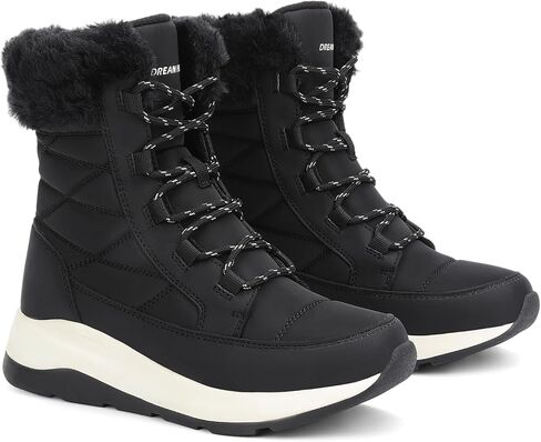 DREAM PAIRS Women's Winter Snow Boots Waterproof Warm Faux Fur Comfortable Outdoor Ladies Winter Booties in Saudi Arabia