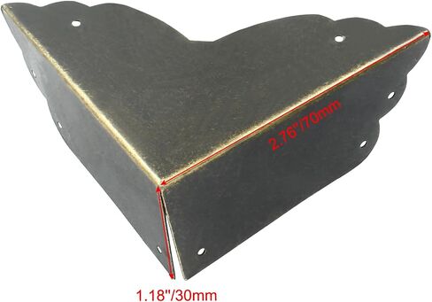 8Pcs Black Metal Corner Protector,2.76''x2.76'' Box Corner Protectors,Decorative Metal Corner Guards,Antique Edge Cover with Mounting Screws in Kuwait