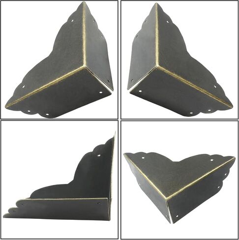 8Pcs Black Metal Corner Protector,2.76''x2.76'' Box Corner Protectors,Decorative Metal Corner Guards,Antique Edge Cover with Mounting Screws in Kuwait