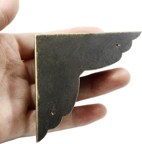 8Pcs Black Metal Corner Protector,2.76''x2.76'' Box Corner Protectors,Decorative Metal Corner Guards,Antique Edge Cover with Mounting Screws in Kuwait