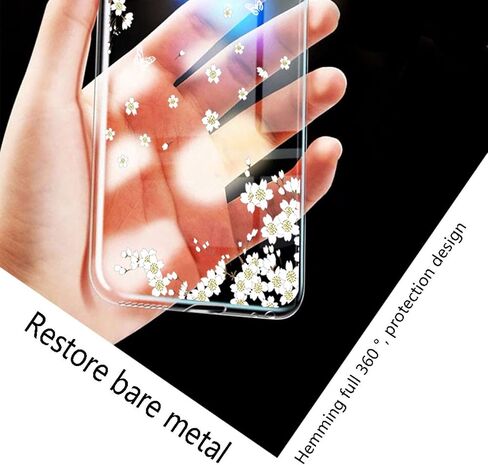 Phone Case for Samsung Galaxy F13 (6.6"), Full Body Soft TPU Shockproof Protection Case with 360° Rotation Ring Kickstand Anti-Scratch Bumper Back Cover for Samsung Galaxy F13 - Rose Flower in Kuwait