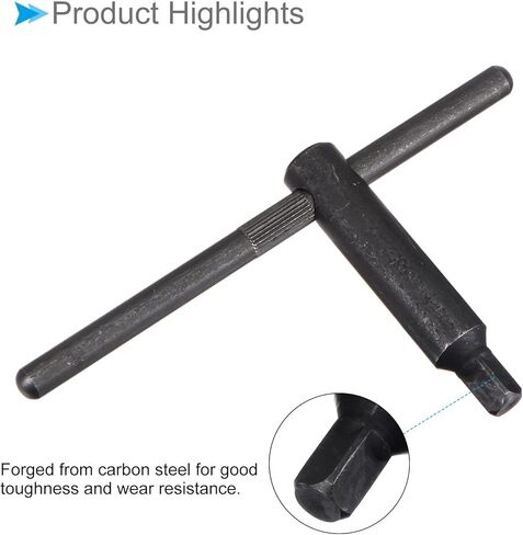 Lathe Chuck Wrench, 12mm Square Head L125x 220mm, with Hand-Held Rod Easy to Use Square Head Key Spanner Tool -(Applications: for CNC Router Engraving Milling Machine) in Saudi Arabia