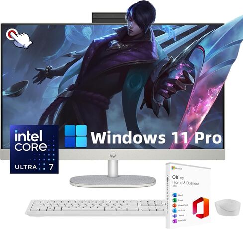 كمبيوتر HP 2024 الأحدث الكل في واحد، شاشة FHD مقاس 21.5 بوصة، معالج Intel Celeron J4025، ذاكرة الوصول العشوائي 16 جيجابايت، SSD 512 جيجابايت، كاميرا ويب، Wi-Fi 6، Windows 11 Pro، مع ترخيص Microsoft Office مدى الحياة وماوس لاسلكي صامت in Saudi Arabia