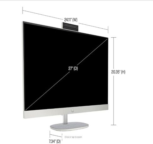 كمبيوتر HP 2024 الأحدث الكل في واحد، شاشة FHD مقاس 21.5 بوصة، معالج Intel Celeron J4025، ذاكرة الوصول العشوائي 16 جيجابايت، SSD 512 جيجابايت، كاميرا ويب، Wi-Fi 6، Windows 11 Pro، مع ترخيص Microsoft Office مدى الحياة وماوس لاسلكي صامت in Saudi Arabia