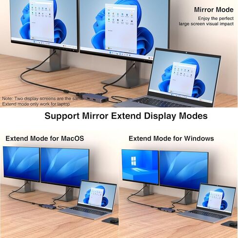 محطة إرساء USB C، شاشة TOTU USB C إلى HDMI VGA، محول USB C مع قارئ بطاقة SD/TF، ​​2 USB A، قاعدة USB C لأجهزة Dell Huawei وأجهزة أخرى من النوع C in Kuwait