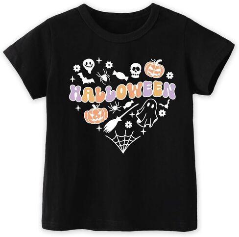 Toddler Halloween Shirts for Boys Kids Girls, Cute Spooky Pumpkins Ghosts Bats Witches and Monsters Halloween T Shirt: 2-6T in Saudi Arabia
