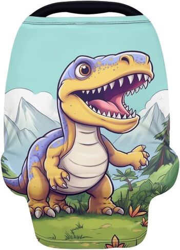 ZFRXIGN Horse Car Seat Cover for Babies Girls Stuff Nursing Cover, Stretchy Infant Carseat Canopy, Multi Use Cover Shopping Cart/High Chair/Stroller Covers Black in Kuwait