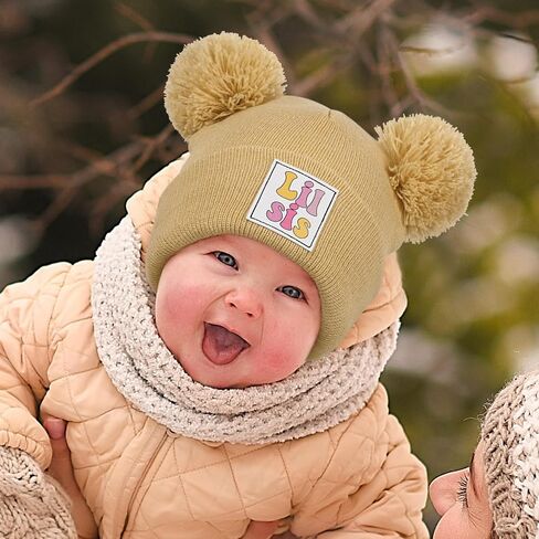 DANMY Baby Winter Beanie Hat,Kids Winter Warm Knit Hat with Pom,Toddler Soft Beanie for Little Boys Girls Children in Saudi Arabia