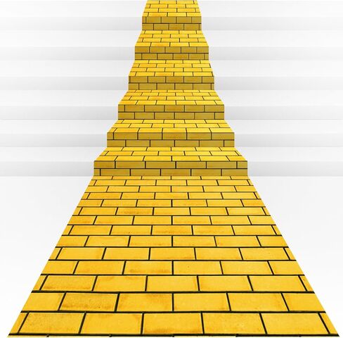 3 قطع إجمالي 4.5 × 27 قدم من الطوب الأصفر لتزيين حفلات الساحر أوز، مفرش طاولة طويل من حجر الطوب للاستعمال مرة واحدة لمستلزمات حفلات الهالوين والأميرة التنكرية في العصور الوسطى in Kuwait