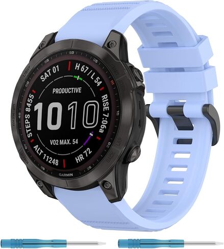 متوافق مع سوار Garmin Fenix ​​7 Sapphire Solar Band، أشرطة بديلة 22 مم لـ Fenix ​​7 / Fenix ​​7 Solar/Fenix ​​6 / Fenix ​​6 Pro Solar/Fenix ​​6 Sapphire in Kuwait