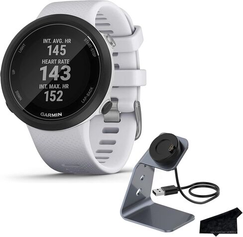 Garmin Swim 2, GPS Swimming Smartwatch for Pool and Open Water with Signature Stand and Cloth | Underwater Heart Rate, Records Distance, Pace, Stroke Count and Type in Saudi Arabia