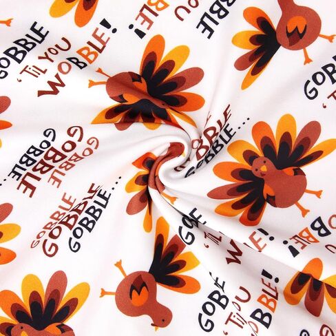 CM C&M WODRO Thanksgiving Outfits Toddler Baby Girl Dress Turkey Gobble Till You Wobble Long Sleeve Skirt Fall Winter Clothes in Saudi Arabia