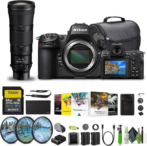 Nikon Z8 Professional Full Frame Mirrorless 8K Video & Stills Hybrid FX Camera + EN-EL15C Battery + 64GB SF-M Tough Memory Card+ Nikon NIKKOR Z 180-600mm f/5.6-6.3 VR Lens (Nikon Z) + More (Renewed) in Saudi Arabia