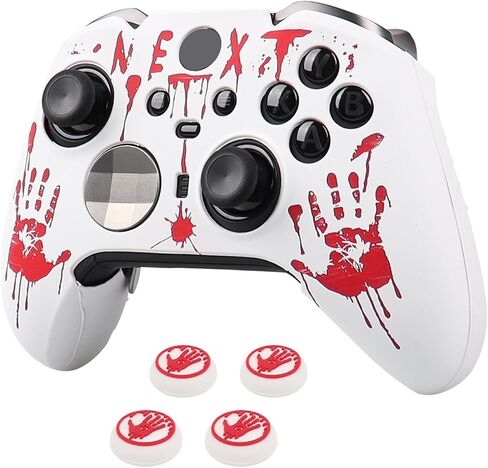 RALAN Laser Blood Handprint Design Controller Skin with 4 Thumb Grips for Xbox Elite Wireless Controller Series 2 Core, Anti-Slip Silicone Controller Cover Protector Case in Saudi Arabia