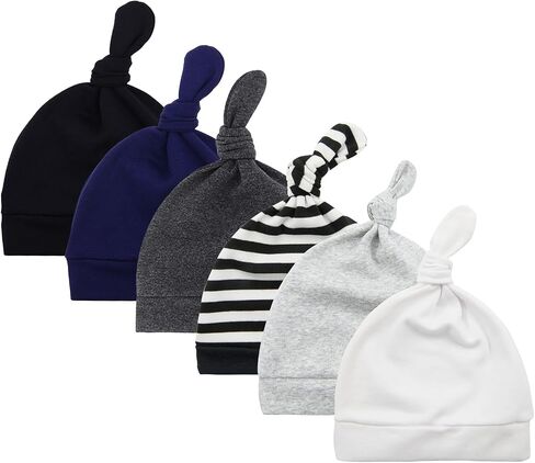 American Trends Newborn Baby Hat Set Toddler Beanie Hats Soft Hospital Caps for Infant Baby Girls Boys in Saudi Arabia