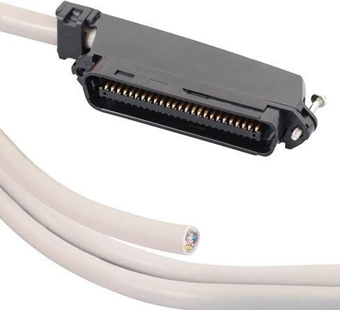 ICC Male to Male 25 Pair Telco Cable 5ft - Cat3 24AWG, 100% Solid Pure Copper, Gray Riser CMR Cable with 90 Degree 50 Pin Telco Connector for Voice and Low Data PBX Applications, 5 Feet in Kuwait