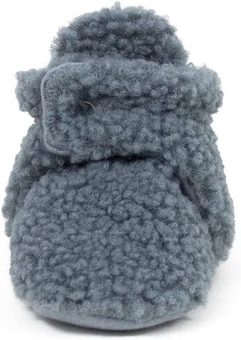 Robeez Baby Girls and Boys Crib Fleece Sherpa Snap Booties with Slip-Resistant Soles for Infant and Toddler, 0-18 Months in Kuwait