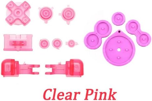 Full Set Buttons A B L R LR Button Power On Off Volume Button & Conductive Pad for Game boy Advance SP GBA SP Console (Clear Black) in Kuwait