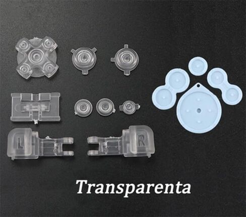 Full Set Buttons A B L R LR Button Power On Off Volume Button & Conductive Pad for Game boy Advance SP GBA SP Console (Clear Black) in Kuwait