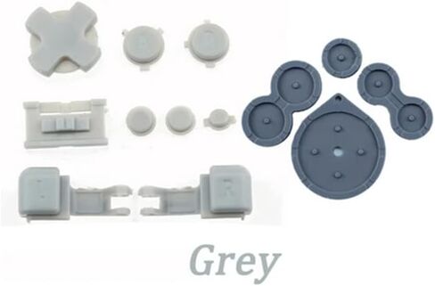 Full Set Buttons A B L R LR Button Power On Off Volume Button & Conductive Pad for Game boy Advance SP GBA SP Console (Clear Black) in Kuwait