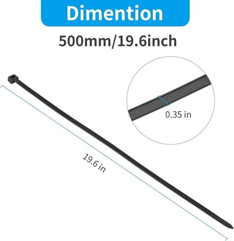 XINGO Brown 24 inch Zip Ties Heavy Duty 100 Pack, 200 LBS Ultra Strong Plastic Wire Ties, Large Cable Ties Extra Long Tie Wraps, Indoor and Outdoor UV Resistant in Saudi Arabia