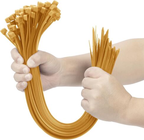 XINGO Brown 24 inch Zip Ties Heavy Duty 100 Pack, 200 LBS Ultra Strong Plastic Wire Ties, Large Cable Ties Extra Long Tie Wraps, Indoor and Outdoor UV Resistant in Saudi Arabia