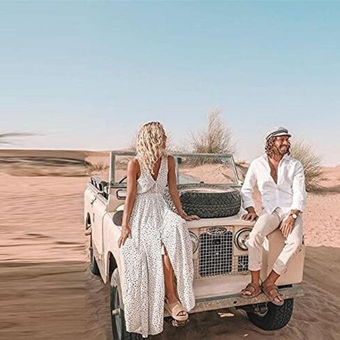 Women V Neck Sleeveless Retro Beach Long Dress Vacation Floral Print A Line Maxi Dress Maternity Dress in Saudi Arabia