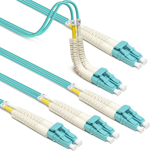 5-Pack Tighter Bend Radius Multimode Duplex OM3 Fiber Cable 15 Feet / 5m (40Gb 10Gb, LC to LC, 50/125 Fiber Optic Cable, Fiber Patch Cable) in Saudi Arabia