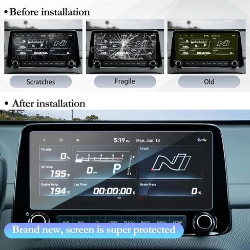 SKTU for 2022 2023 Hyundai Kona Screen Protector for 2022 2023 Hyundai Kona N Line/Limited/N 10.25 Inch Screen Protector 2022 2023 Kona OS 10.25 Inch Navigation Display 2023 Kona Accessories Tempered in Saudi Arabia