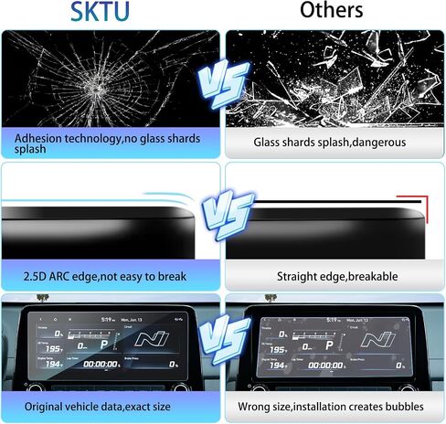 SKTU for 2022 2023 Hyundai Kona Screen Protector for 2022 2023 Hyundai Kona N Line/Limited/N 10.25 Inch Screen Protector 2022 2023 Kona OS 10.25 Inch Navigation Display 2023 Kona Accessories Tempered in Saudi Arabia