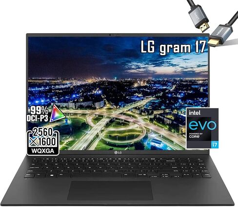 LG Gram 16 Laptop 2024 - WQXGA Touchscreen Stylus Pen - Intel Evo 13th Gen i7-1360P - Backlit Keyboard - Thunderbolt 4 - Business - Ultralightweight (Windows 11+16GB RAM |1TB PCIe SSD), Black in Saudi Arabia