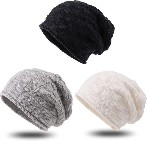 Zsedrut 3PCS Cotton Baby Beanie Autumn Baby Hat Newborn Infant Toddler Beanie Knitted Kids Hats for Boys Girls 0-8Y in Kuwait