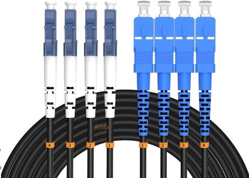 60Meters 196ft LC to LC 4 Core Outdoor Armored Fiber Optic Cable Jumper Patch Cord Optical 9/125 Singlemode LC-LC in Kuwait