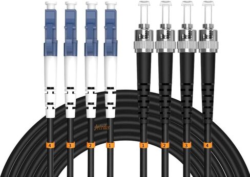 60Meters 196ft LC to LC 4 Core Outdoor Armored Fiber Optic Cable Jumper Patch Cord Optical 9/125 Singlemode LC-LC in Kuwait